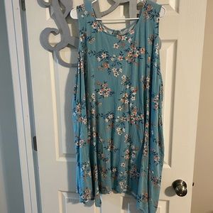 Torrid Blue floral tank top